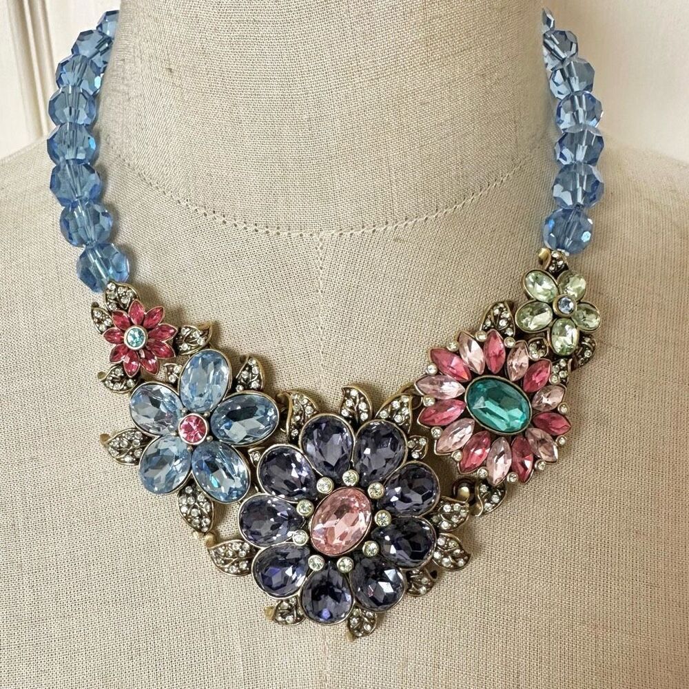 Heidi Daus “Glorious Garden” Crystal Floral Necklace
